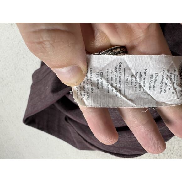 Carve Designs Shirt Top Womens Large Purple Tunic Long Sleeve Striped Round Neck - Picture 10 of 14